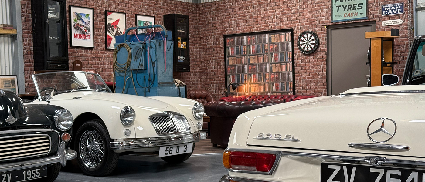 classic car showroom