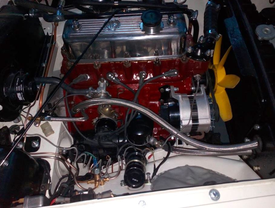 MGB Roadster engine bay