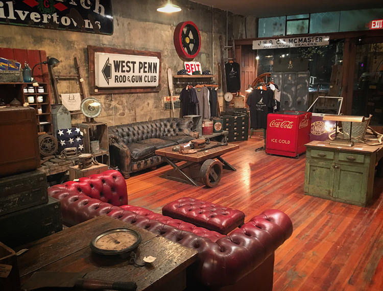 Classic car showroom