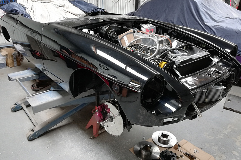 mgb roadster black chrome bumper